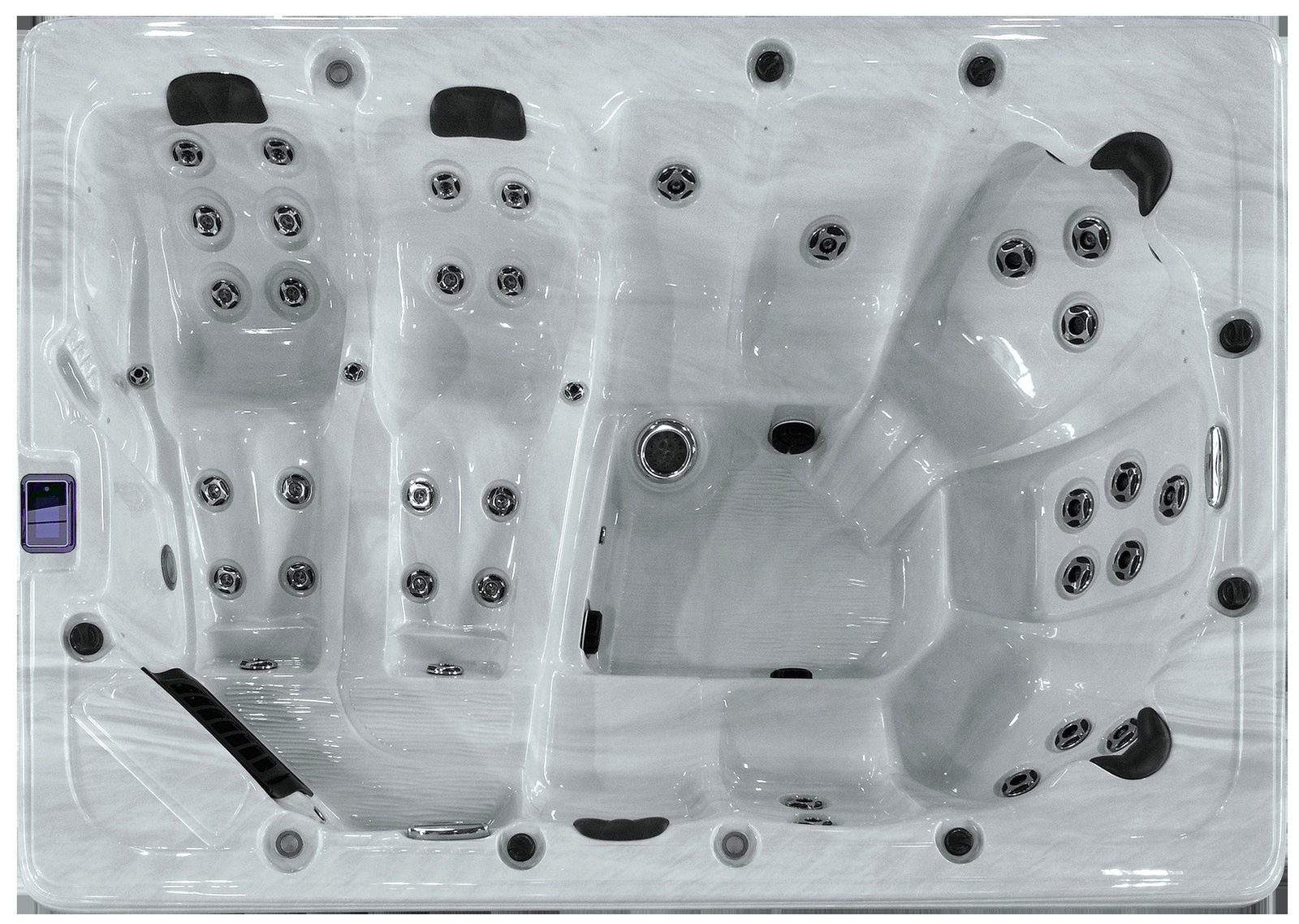 Overhead studio view of a Garden Leisure hot tub shell
